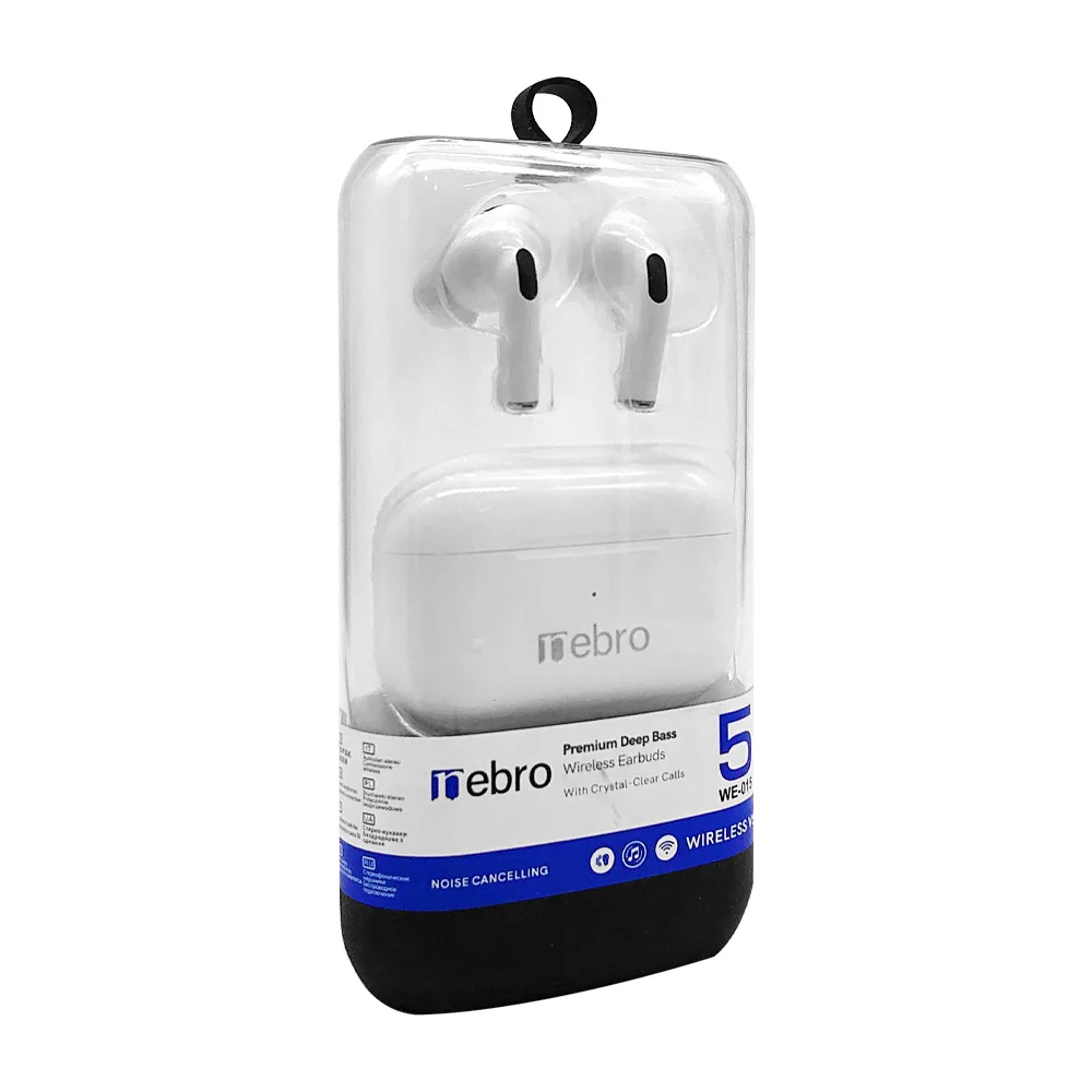 Audífonos inalámbricos tipo earphones, con estuche de carga y almohadillas de silicona ergonómicas, variedad de usos / 5047221 / nebro