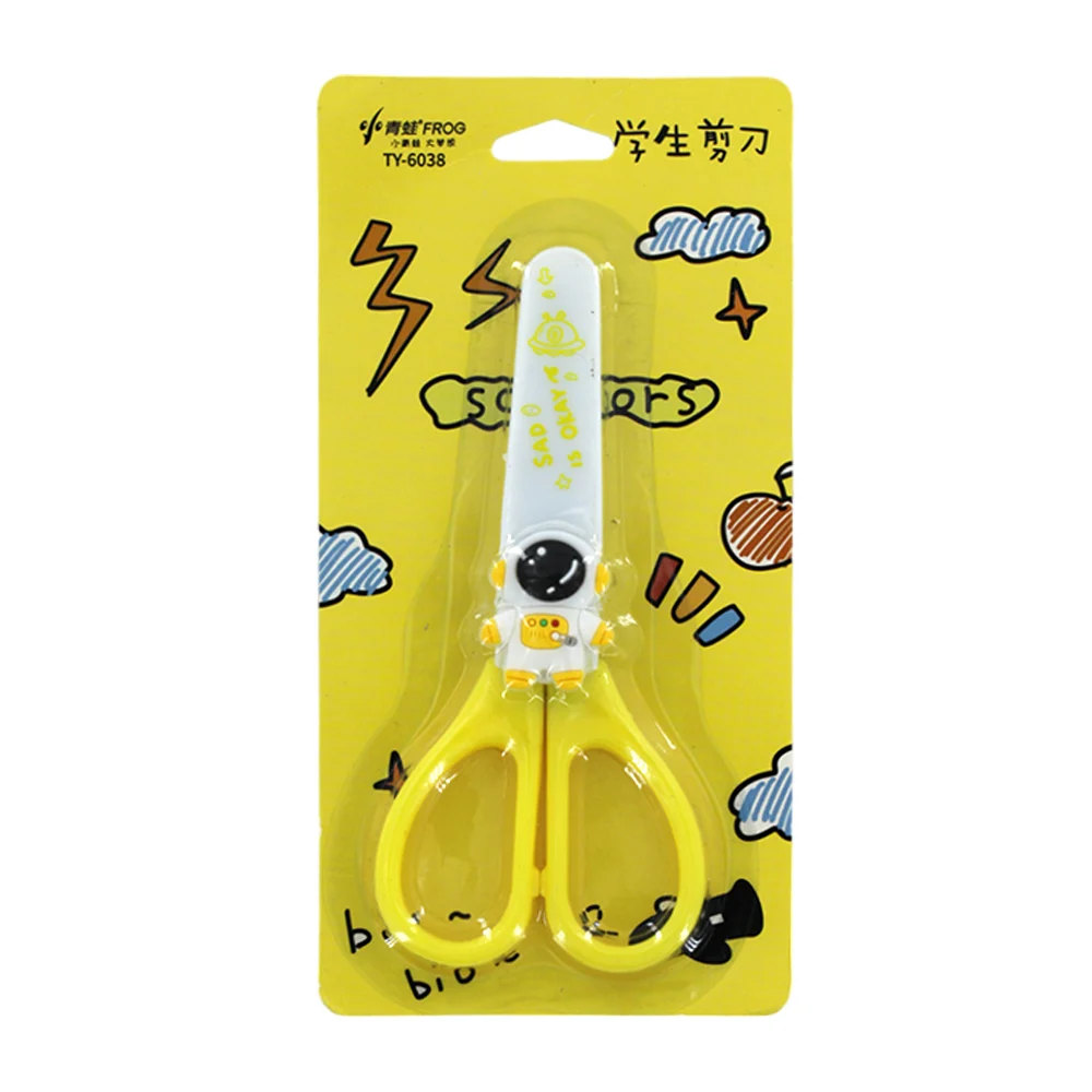 Tijeras infantiles con diseño de astronauta, variedad de colores / sad is ok / wh-947 / tijeras de seguridad