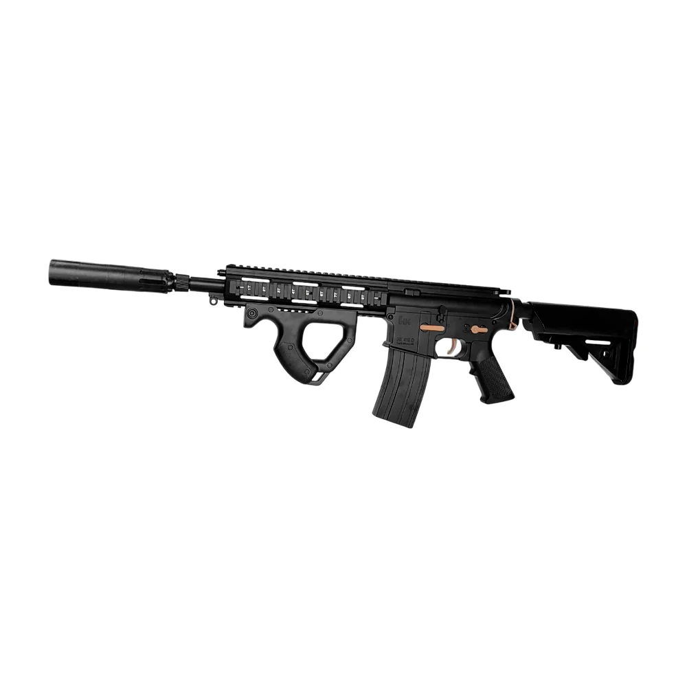 Pistola tipo m416 de hidrogel semiautomática color negra con accesorios / gel blaster / wh50-2