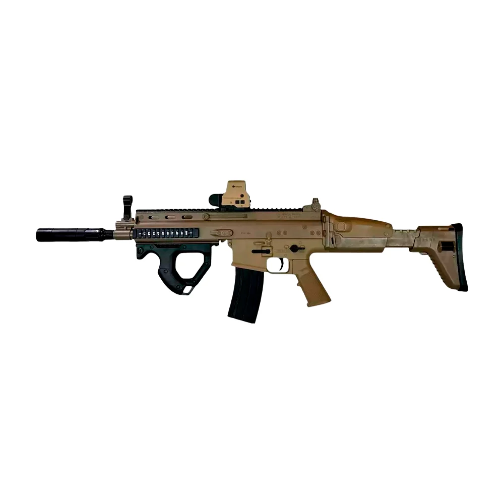 Pistola de hidrogel tipo scar semiautomática color negra con accesorios / gel blaster / wh52-1