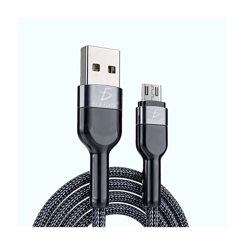 Cable trenzado de cuerda para datos y carga de usb a v8 de 1 metro / wi.188.v8