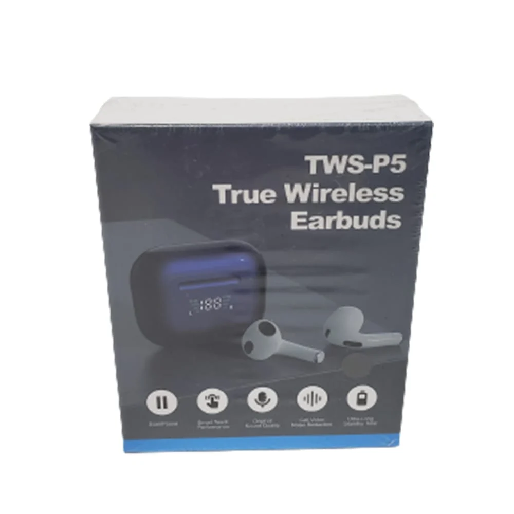 Audífonos inalámbricos bluetooth true wireless earbuds con estuche indicador de carga / tws-p5