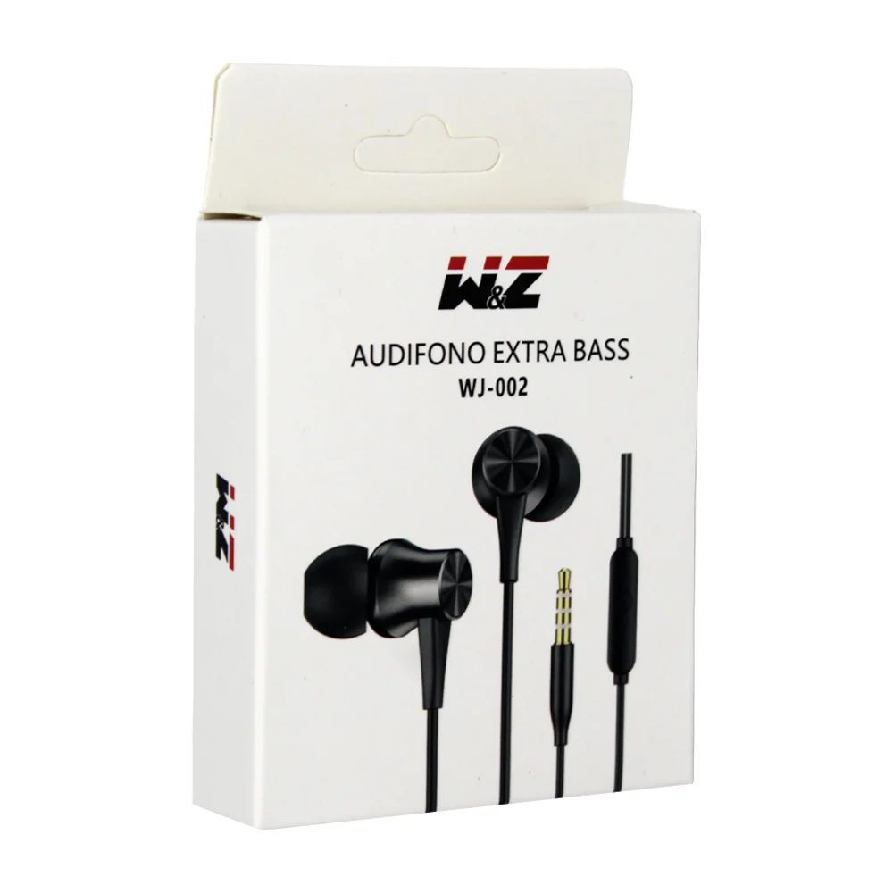 Audífonos alámbricos extra bass, con entrada auxiliar y almohadillas ergonómicas / w&z / wj002