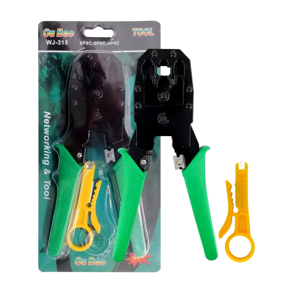 Pinza ponchadora para cable de red utp, variedad de colores / wj-315