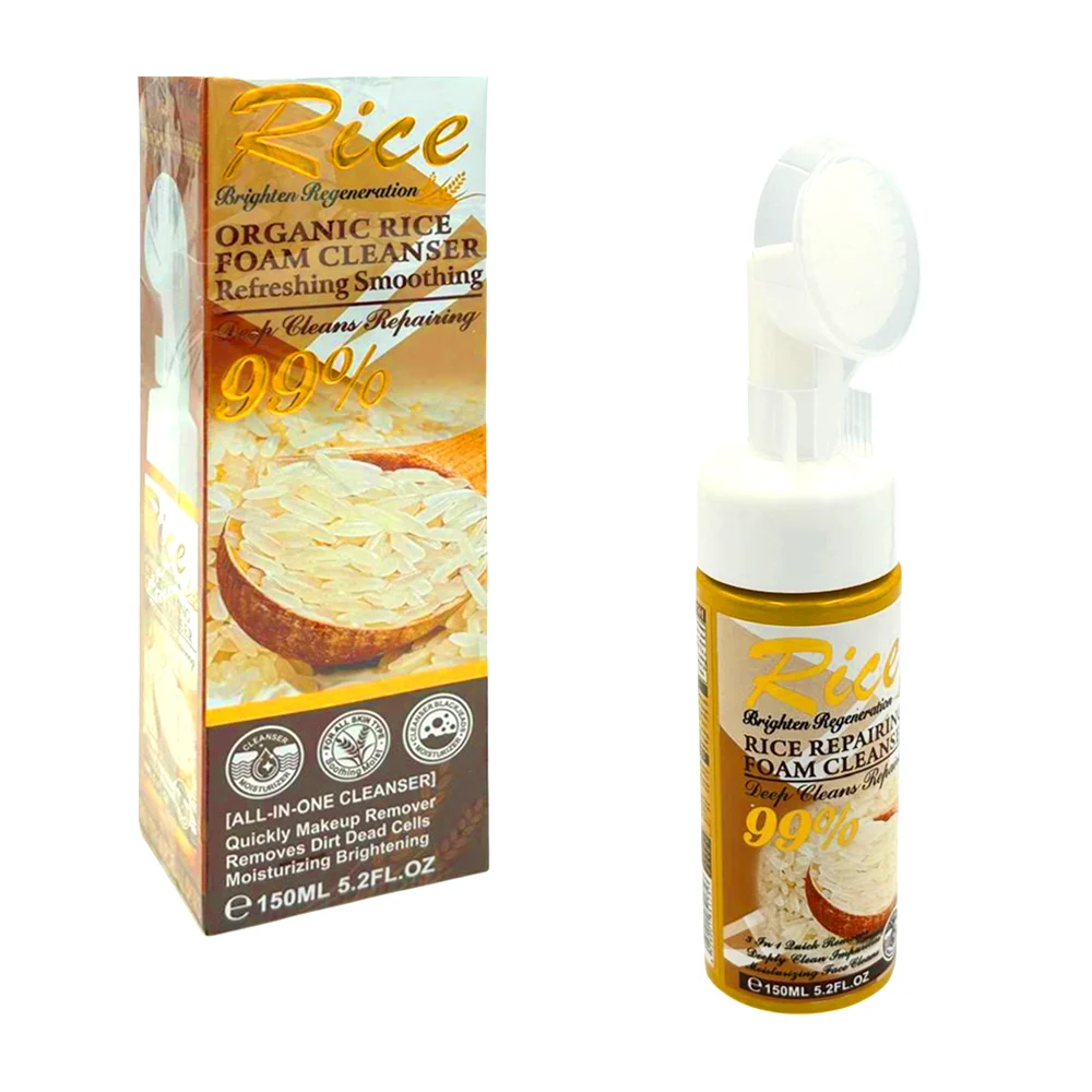 Espuma limpiadora facial con extracto de arroz orgánico + cepillo limpiador, 50ml / 841757