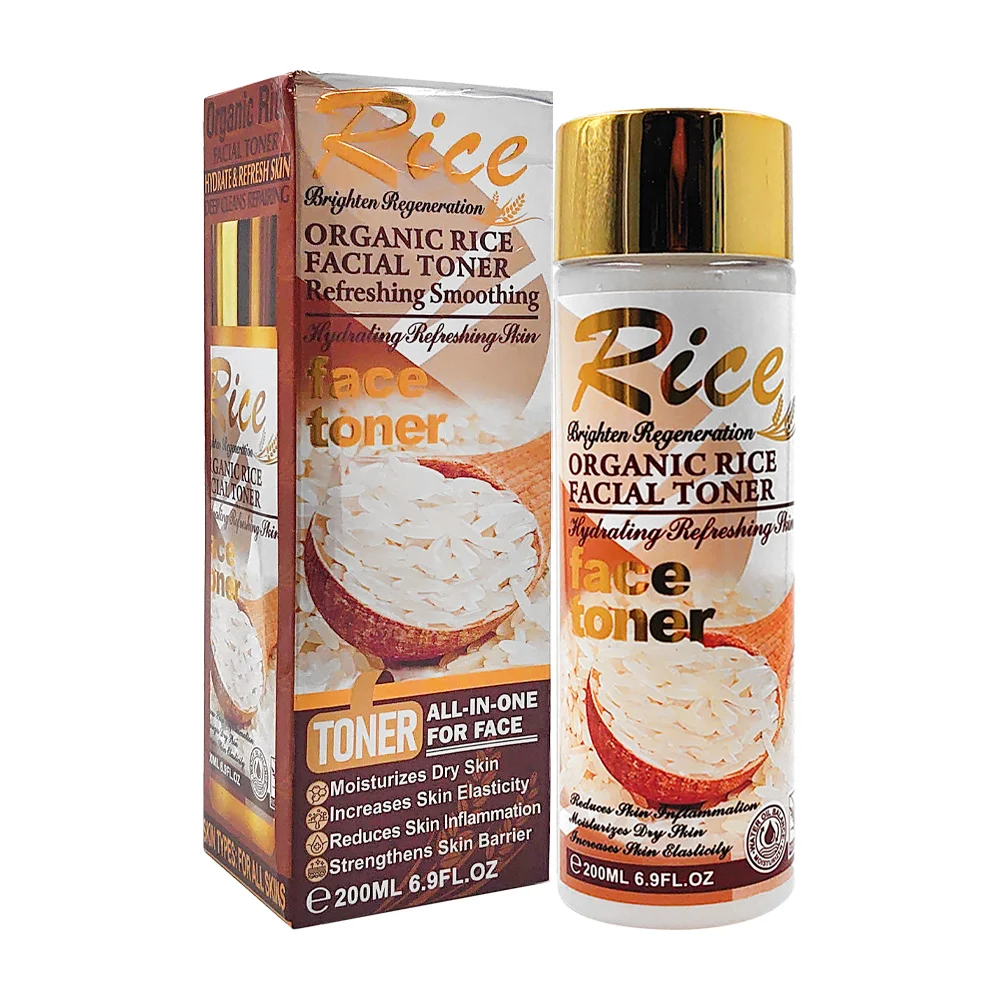 Tónico facial hidratante y refrescante con extracto de arroz orgánico, 200ml / face toner / wkl744