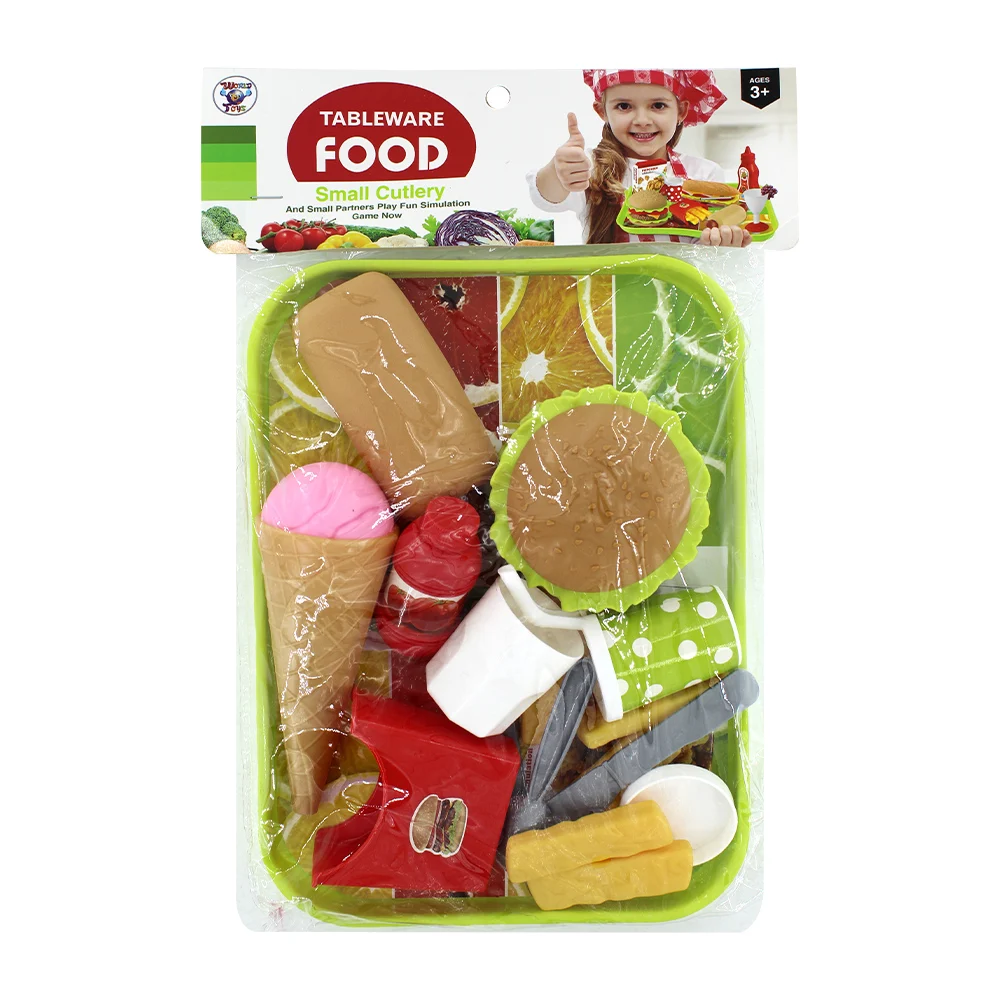 Set juego de comida rápida con bandeja tableware food / wt3647