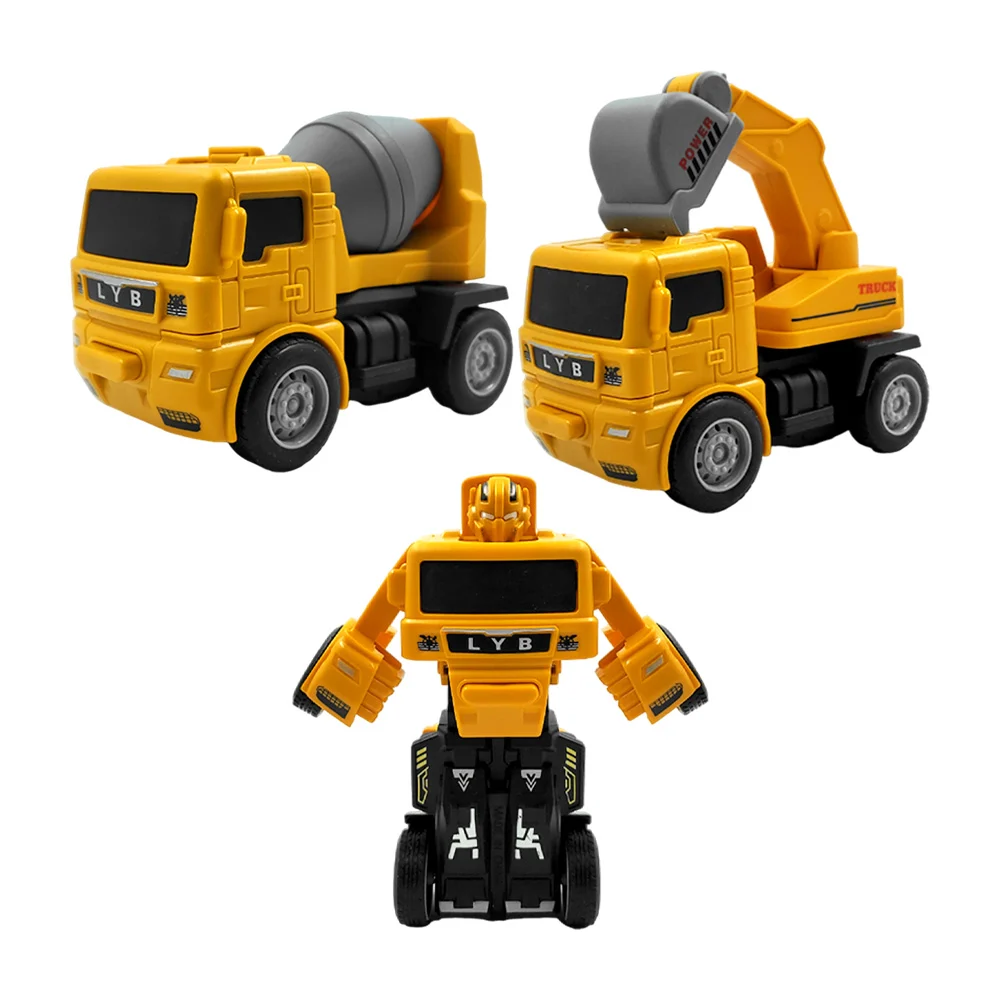 1pza camión de construcción chico con fricción 2 en 1 deformable en robot transformer, variedad de modelos / lyb / wt3768