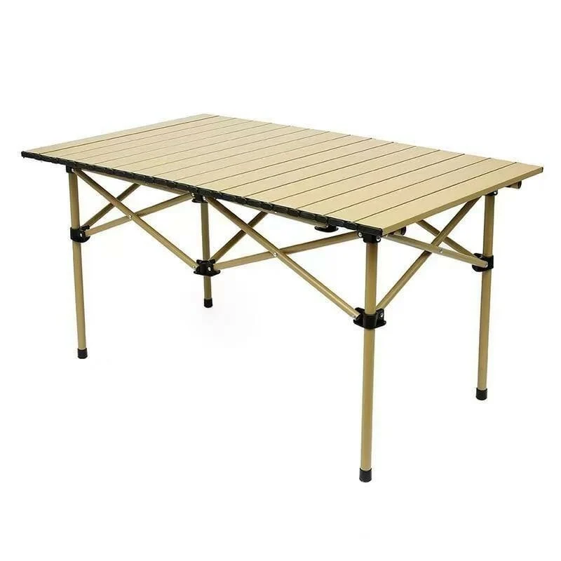 Mesa plegable portátil rectangular de metal para camping 48x56x96cm / zz02