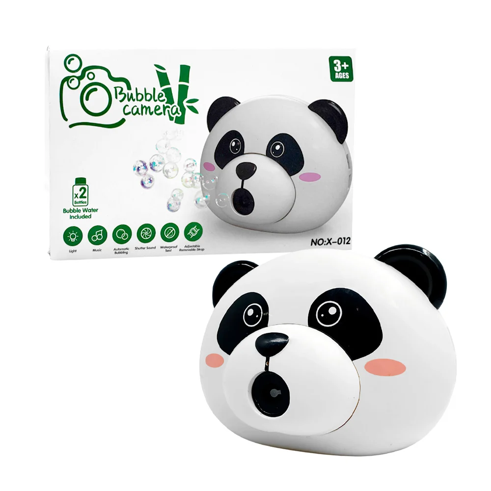 Cámara en forma de panda lanza burbujas...