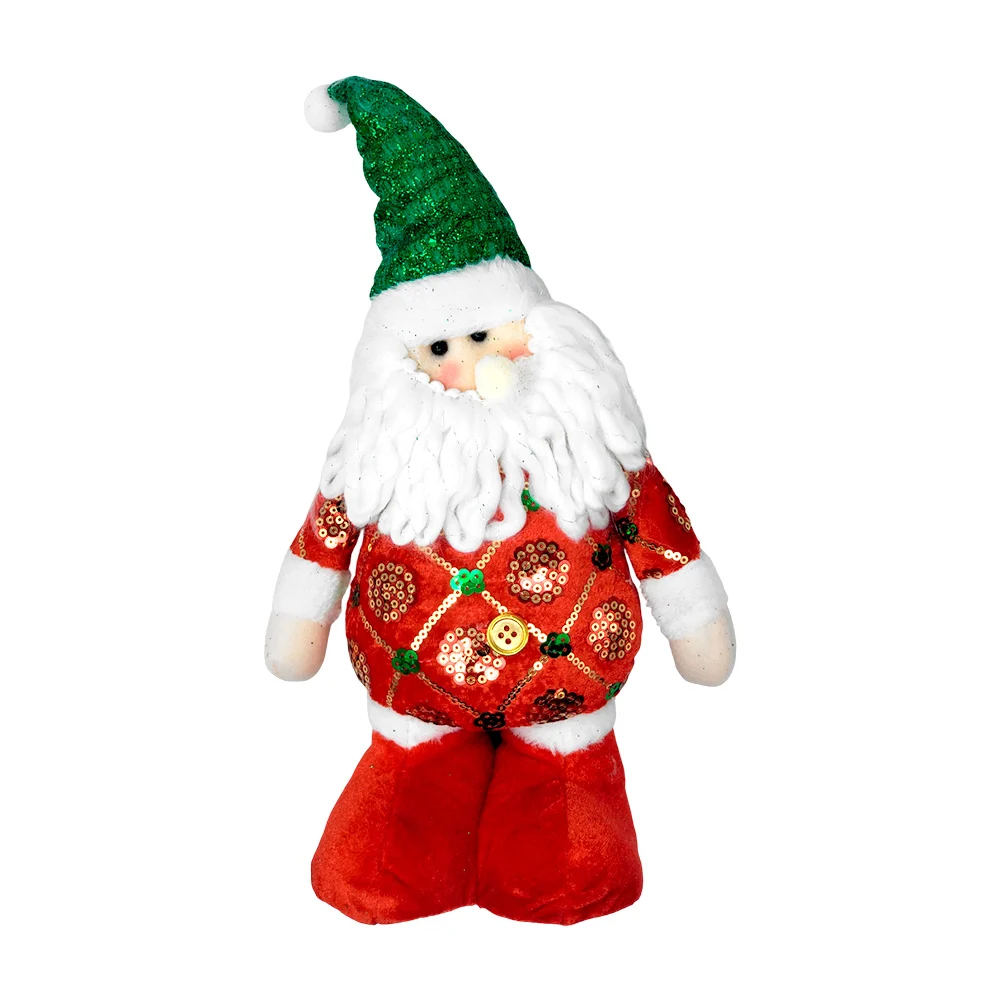 Muñeco navideño decorativo de santa claus con lentejuelas, 27cm / x-787