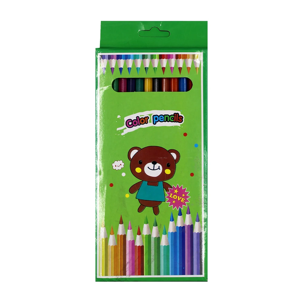 Caja con 12 lápices de colores con punta hexagonal / color pencils / 012583