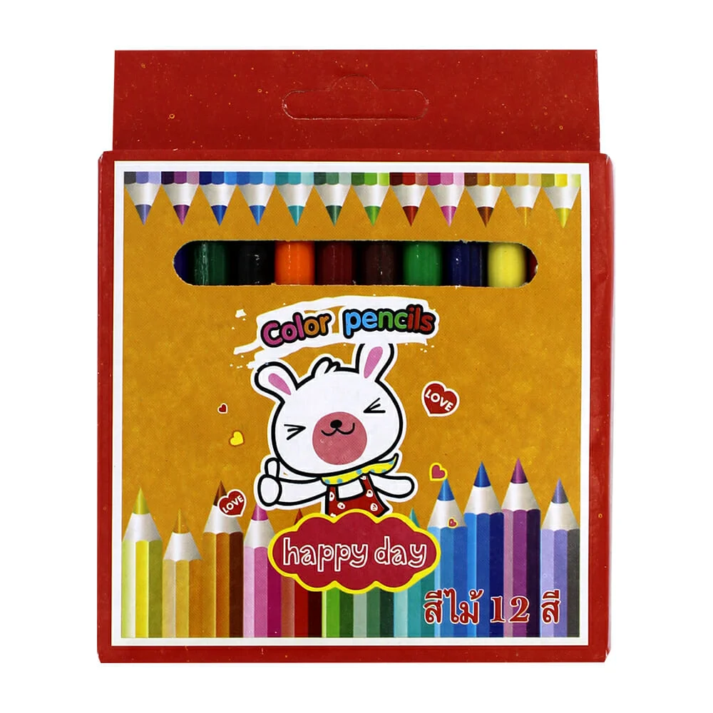 Caja con 12 lápices cortos de colores 8...