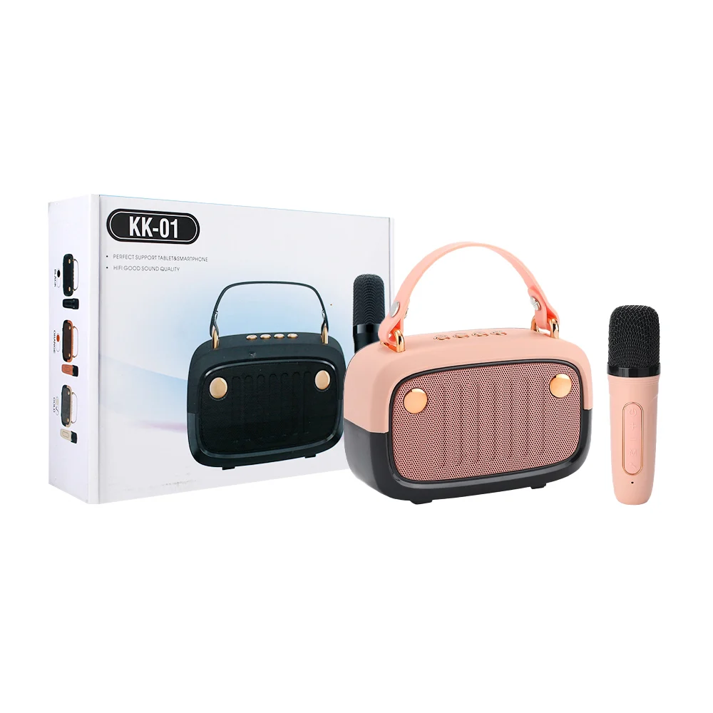 Bocina bluetooth portátil con asa y micrófono bluetooth, variedad de colores / kk-01