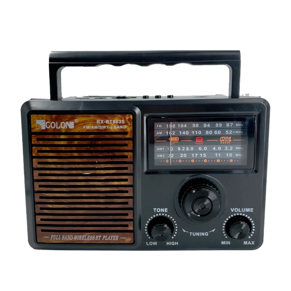 Bocina radio fm am con panel solar para recargar + ranuras para usb y sd, variedad de modelos / xm-7502