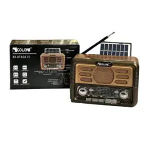 Bocina radio fm/am/sw con panel solar + entrada para usb y tf, varied…