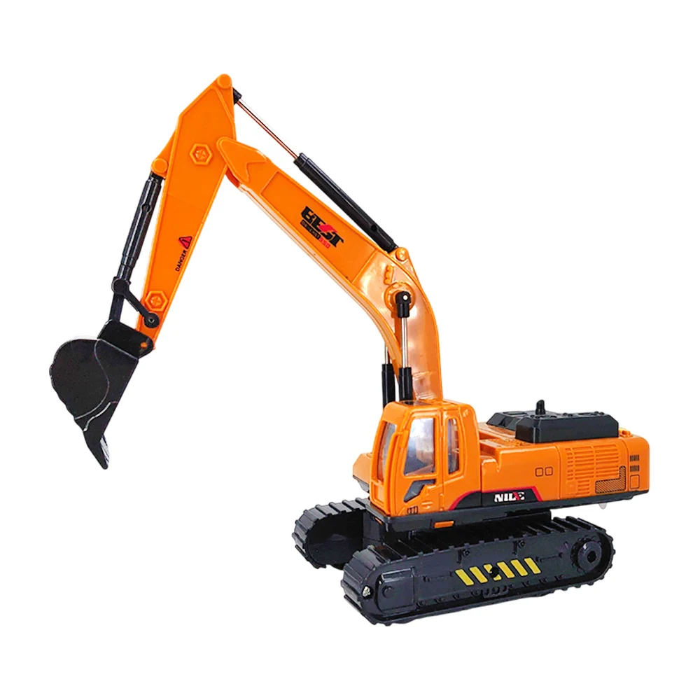 Camión de fricción con diseño de máquina para construcción + luz y sonido / danger best die-cast 550 nile