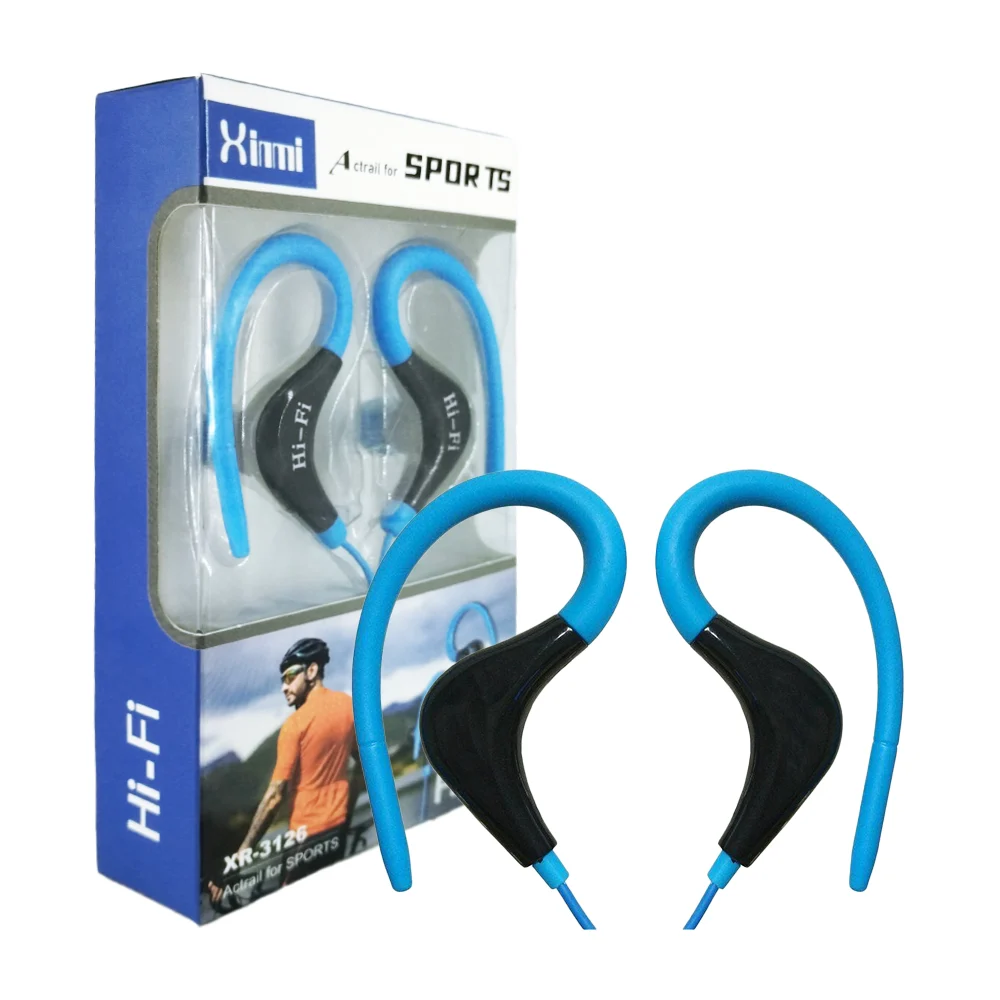 Audífonos deportivos alámbricos con entrada auxiliar 3.5mm, variedad de colores / hi-fi / xr-3126