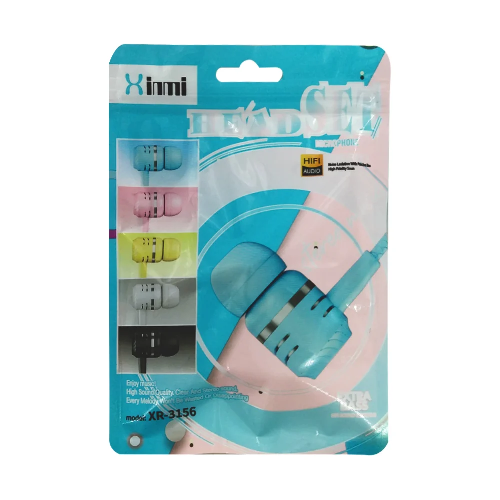 Audífonos alámbricos earphone con entrada auxiliar 3.5mm, variedad de colores / xr-3156