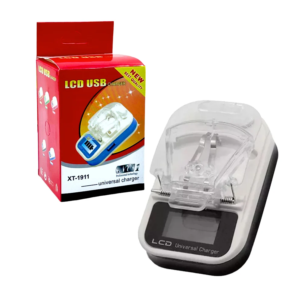 Multicargador universal con pantalla lcd para batería de celular / xt-1911