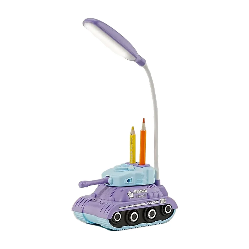 Lámpara de escritorio con diseño de tanque de guerra, variedad de colores / tank lamp