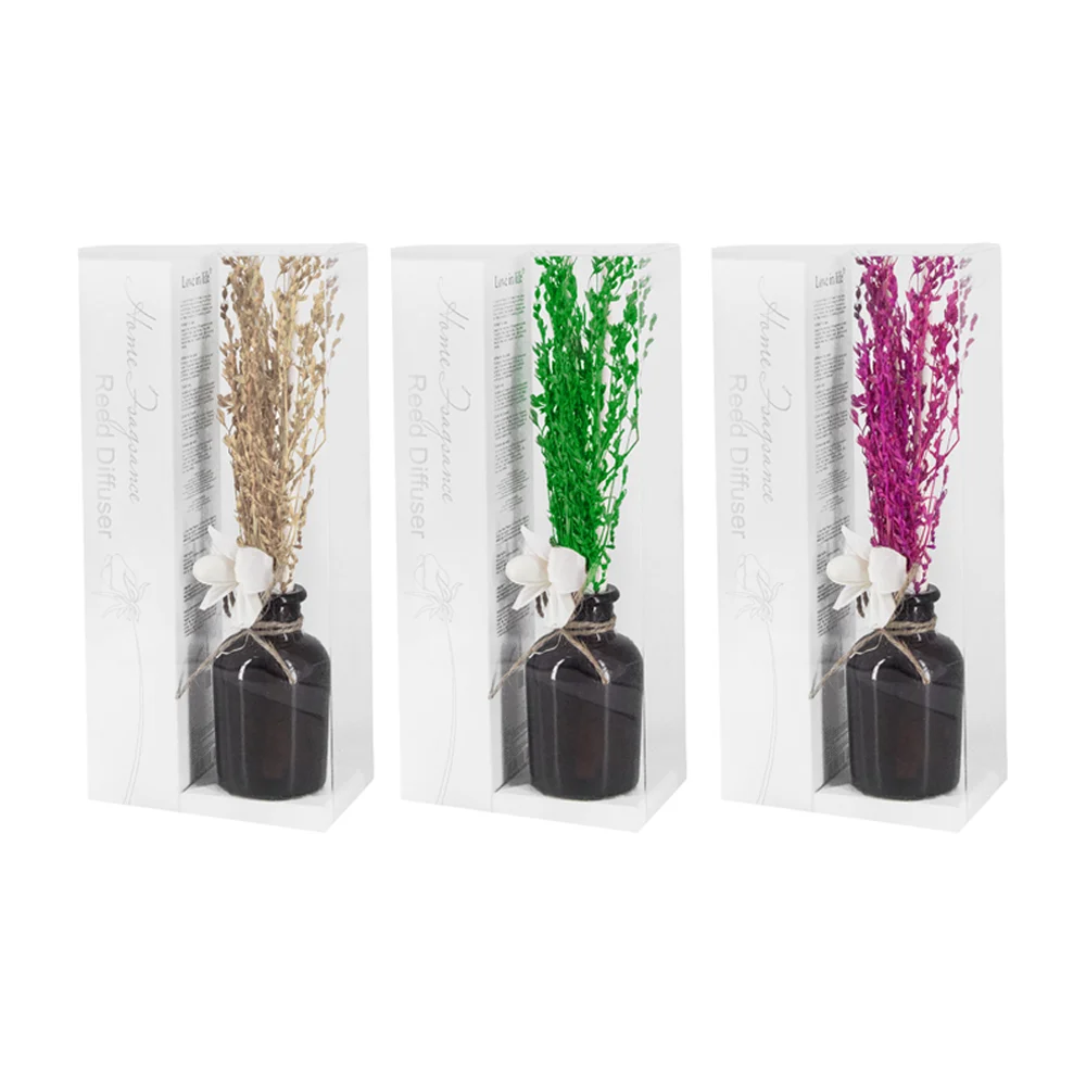 1pza Difusor de aroma con forma de tarro opaco con flores, varas de madera y frasco con esencia, variedad de usos / reed diffuser / home fragance