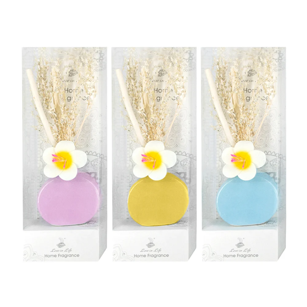 1pza Difusor de aroma con forma de jarrón con flores, varas de madera y frasco con esencia, variedad de usos / home fragance / love in life