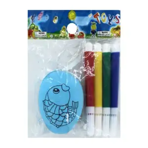 Juguete huevo de plástico con 4 plumones para pintar / y-d51