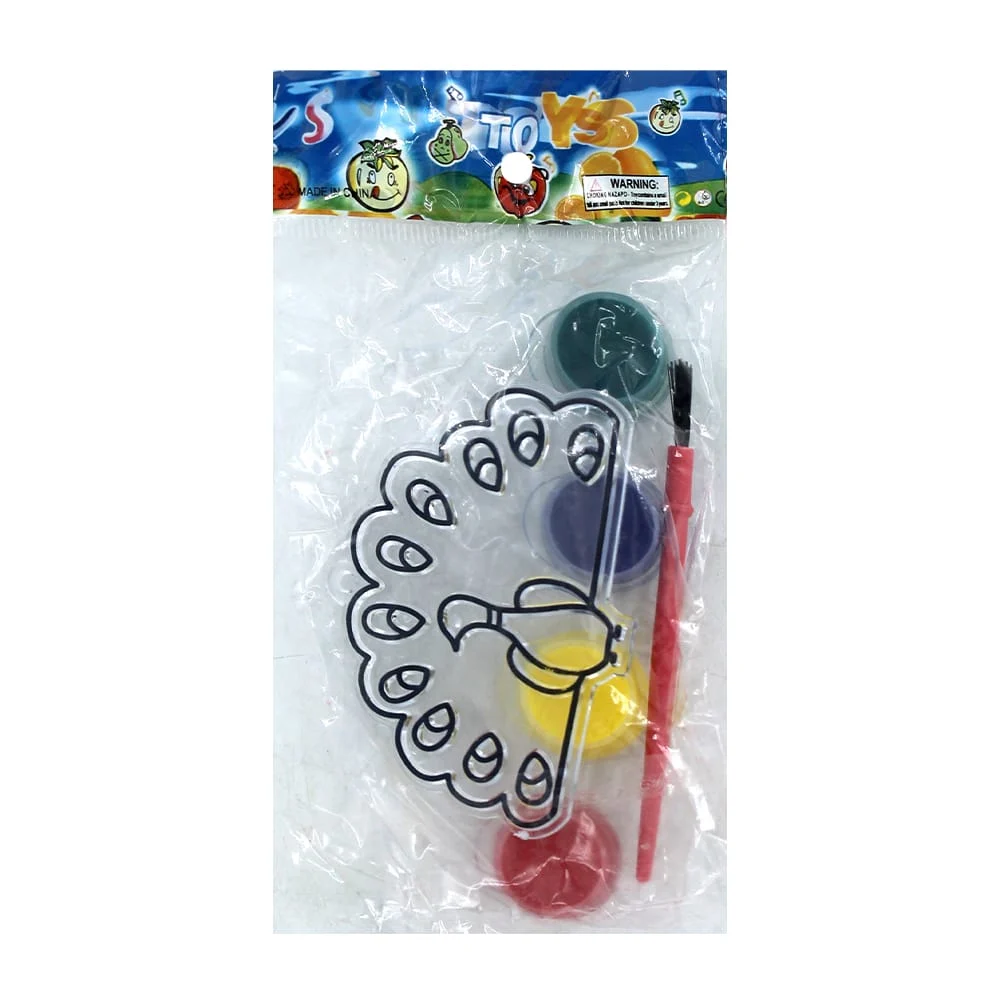 Juego de llavero de plastico con 4 pinturas y pincel para decorar, variedad de modelos / y-d52