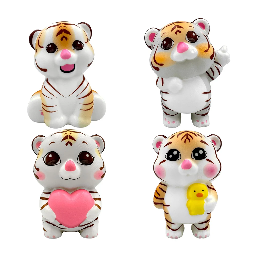 Juguete squeeze antiestrés en forma de tigre kawaii, variedad de formas / y-d634