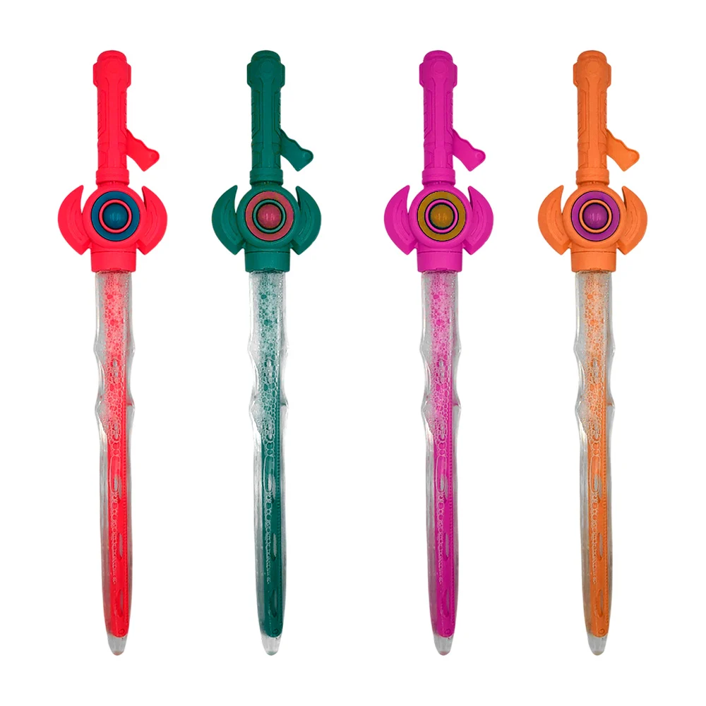 1pza Varita de burbujas infantil en forma de espada y mango bicolor de diseño medieval, variedad de colores / y-d81-1
