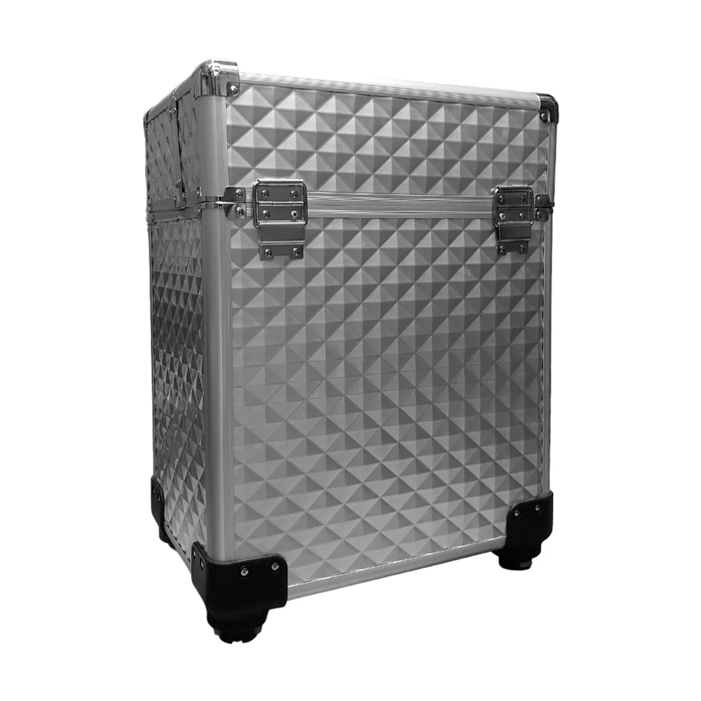Cosmetiquera tipo maleta con 4 ruedas, 3 niveles, 33x42cm y juego de 2 llaves, variedad de modelos / y009-2024