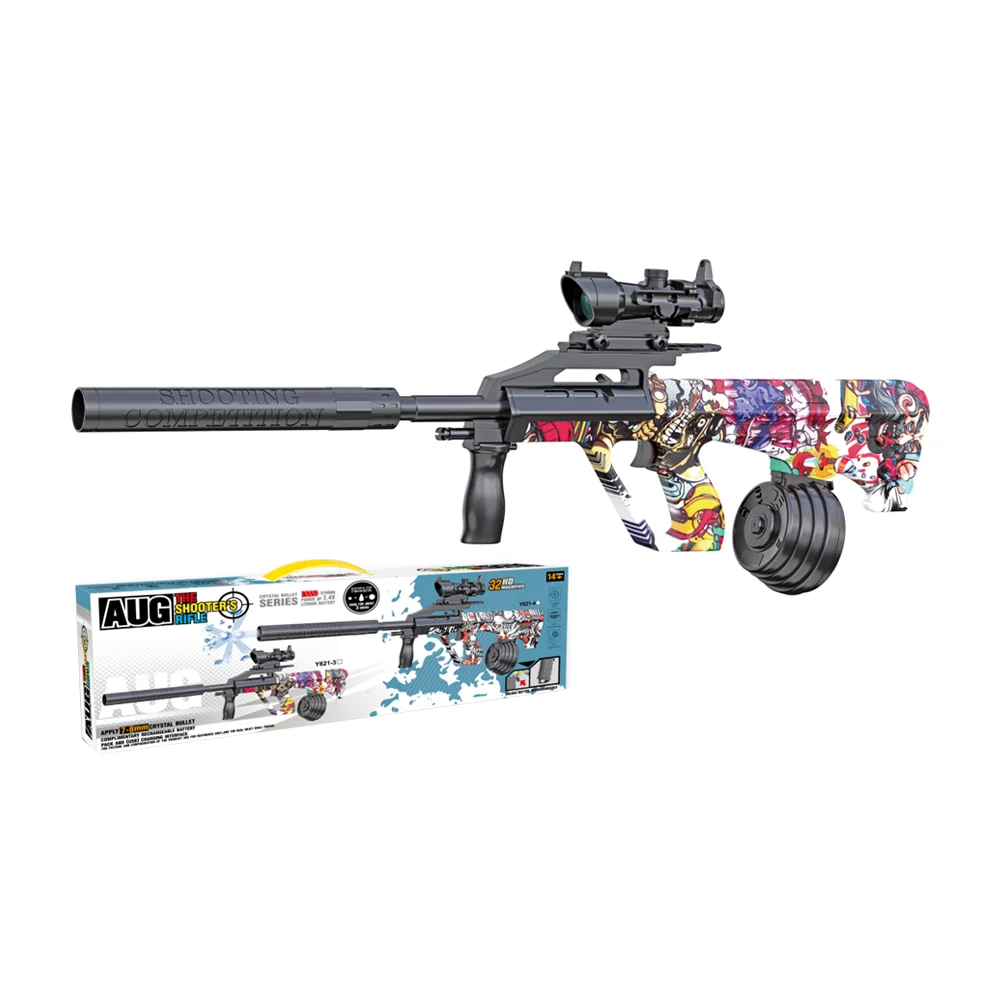 Pistola de hidrogel eléctrica automática aug con diseño de grafiti / y621-3
