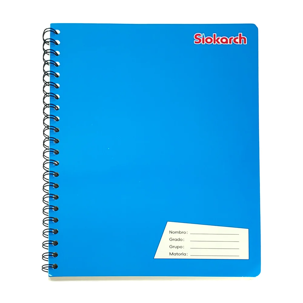 Cuaderno libreta profesional siokarch con hojas de rayas y doble espiral, variedad de colores / 275533 / 702752 / a4-yc1803-a