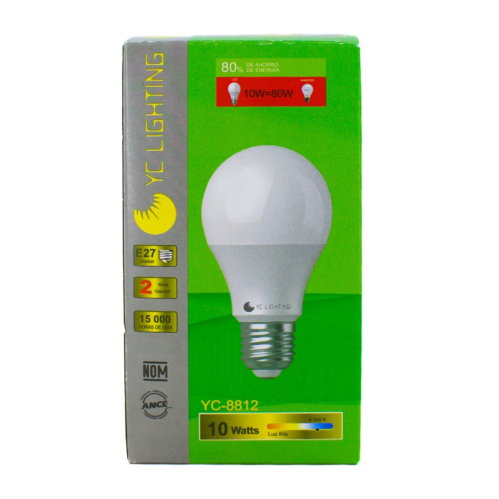 Foco led yc lighting ahorrador de luz fría 10w / yc-8812