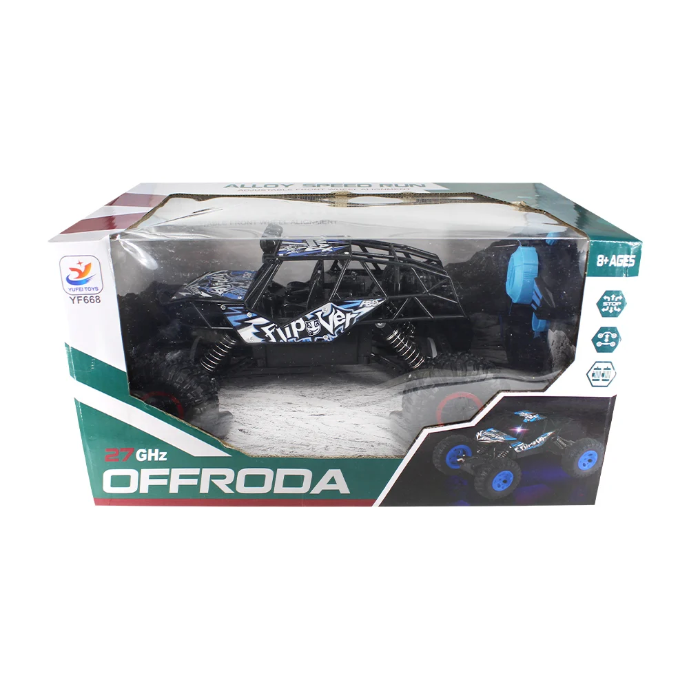 Carro 4x4 todo terreno a control remoto offroda 27ghz diseño de grafiti con pila de litio recargable, variedad de colores / yf668-60