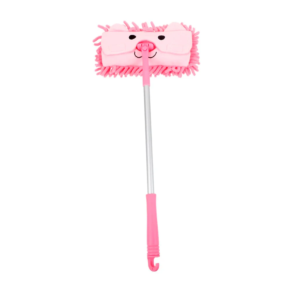 Trapeador / mopa plana de microfibra ajustable de microfibra con diseño de animal y tubo de aluminio, variedad de colores / 20x8x74cm / yj2001