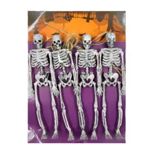 Paquete para decoración de halloween con 4 esqueletos y colgante, 17x…