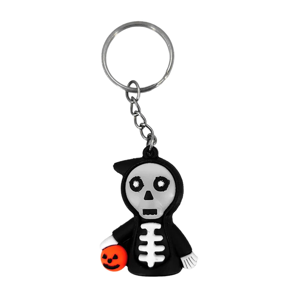 1pza Llavero con temática de Halloween en forma de calabaza, calavera o fantasma, variedad de diseños / yong-683-1