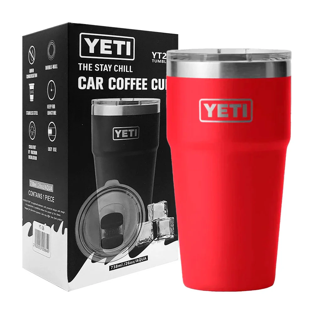 Termo liso de acero inoxidable con capacidad de 738ml - 26oz, variedad de colores / yt26 / car coffee cup