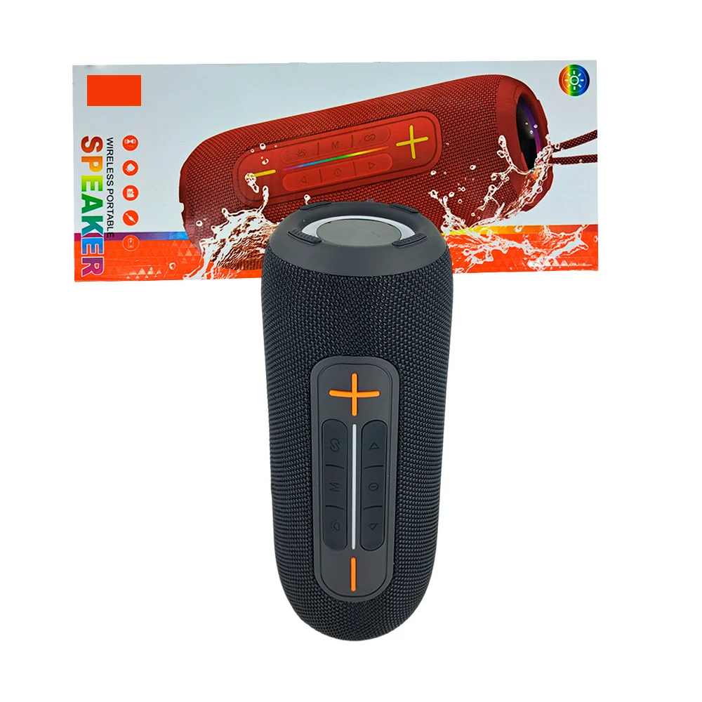 Bocina cilíndrica bluetooth con luz led rgb, mini correa de mano y ranuras para usb - sd, variedad de colores / wireless portable speaker