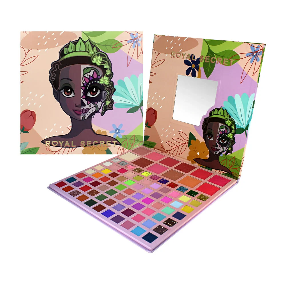 Paleta de sombras con 89 colores royal secret + diseño de tiana, variedad de tonos / yy-9024