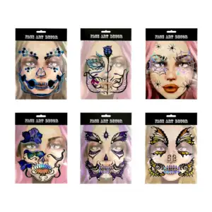 1pza Plantilla sticker calcomania para disfraz de catrina, variedad d…