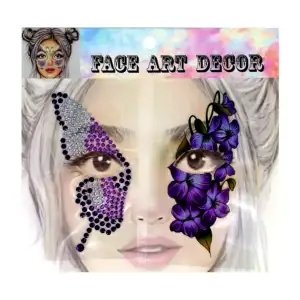 1pza Plantilla de pedrería adhesivas + sticker para maquillaje con di…