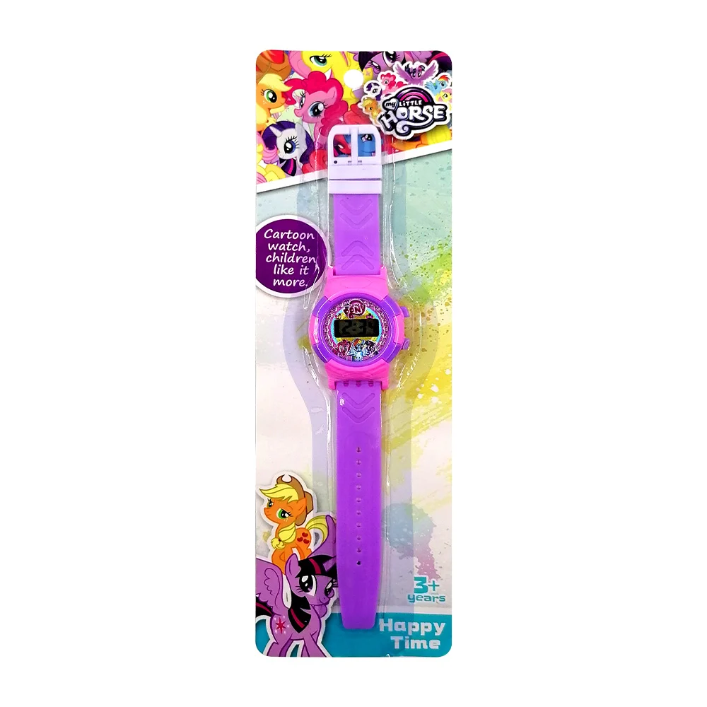 Reloj infantil digital de mano con diseño personajes animados, variedad de colores / happy time