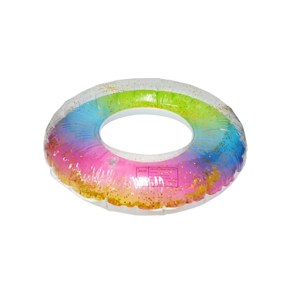 Salvavidas inflable de 70cm multicolor con lentejuelas / swimming ring / yyq-157