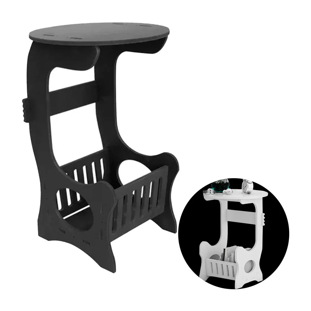 Mesa auxiliar redonda pequeña estilo europeo multifuncional con espacio para almacenamiento / yz25011910