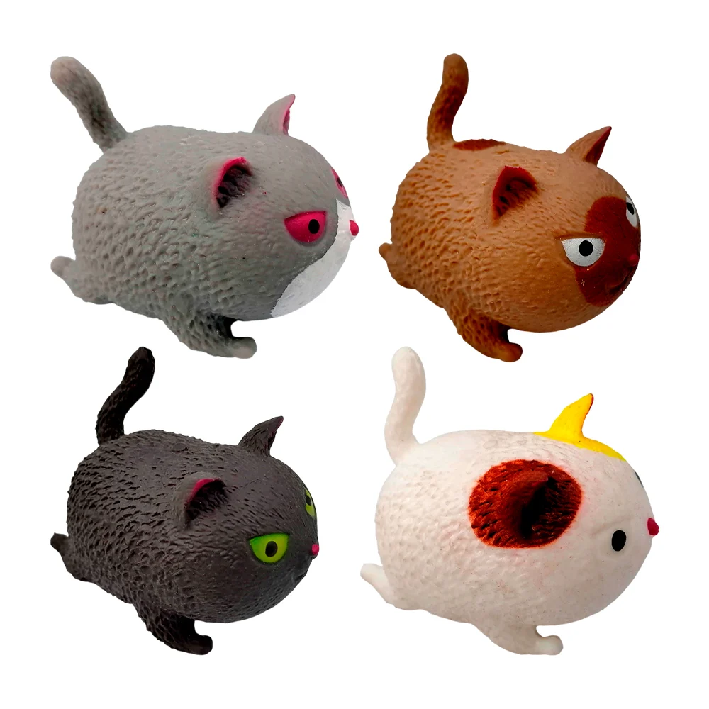 1pza Squeeze juguete antiestrés en forma de gato, variedad de colores / sa0632