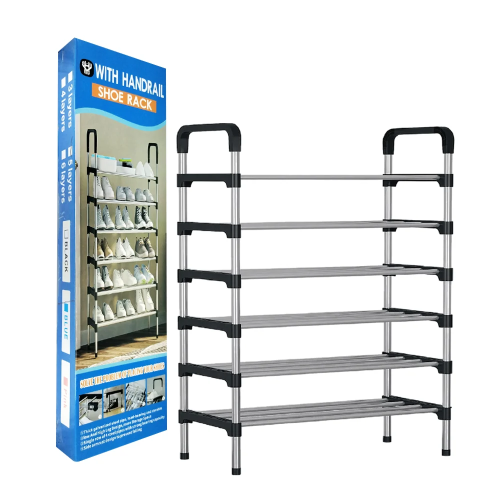 Organizador zapatero metálico multifuncional armable de 5 niveles, variedad de colores / shoe rack / zap10