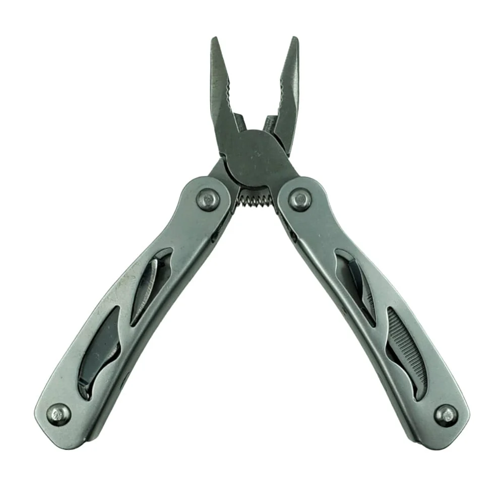 Mini pinza cromada con 8 multiherramientas de acero inoxidable / ze-1190